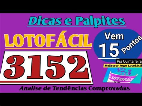 Palpite Quente Para Lotofácil Hoje .